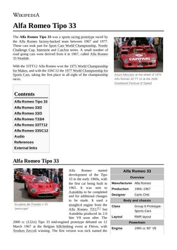 絶版洋書 Alfa Romeo Tipo 33 Development & Racing History 60～70