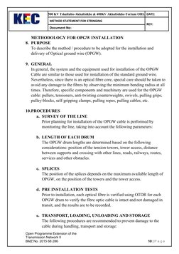Method Statement for Conductor Stringing | PDF | Insulator (Electricity ...