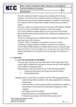 Stringing Procedure.pdf Method Statement for Conductor Stringing | PDF | Insulator (Electricity ...