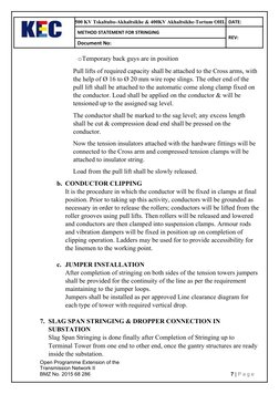 Method Statement for Conductor Stringing | PDF | Insulator (Electricity ...