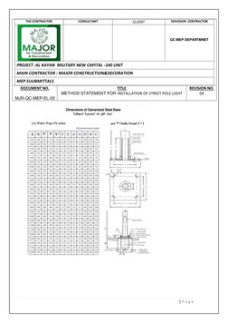 Street Light Pole Installation Method | PDF | Quality Assurance ...