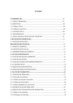 SUMÁRIO 
1 INTRODUÇÃO....................................................................................................