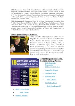 CD 1: Buscando el Amor de Mi Alma | Se Acerca la Liberación | Dios Te Salve María |
Porque Mi Niño No Tiene Nada | La Virgen