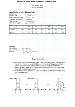 Eurocode Base Plate Eurocode Base Plate Design Guide | PDF | Strength Of Materials | Column