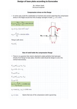 Eurocode Base Plate Eurocode Base Plate Design Guide | PDF | Strength Of Materials | Column