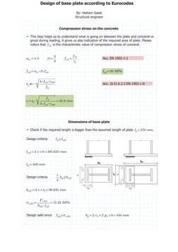 Eurocode Base Plate Eurocode Base Plate Design Guide | PDF | Strength Of Materials | Column
