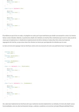 @Override
    public void nadar() {
        //...
    }
}
class Pinguino implements IAve{
    @Override
    public void v