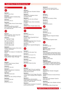 A1 Workbook Answer Key Overview | PDF
