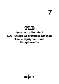 Quarter 1-Module 1 Cookery: Exploratory Course | PDF | Kitchen | Foods