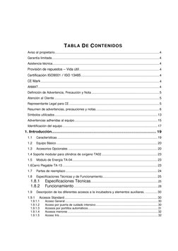 TABLA DE CONTENIDOS 
Aviso al propietario................................................................................