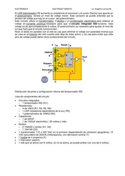 ELECTRONICA                                               CEA FRANZ TAMAYO                                      Lic. Rogelio