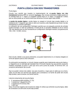ELECTRONICA                                               CEA FRANZ TAMAYO                                      Lic. Rogelio