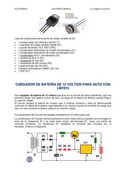 ELECTRONICA                                               CEA FRANZ TAMAYO                                      Lic. Rogelio