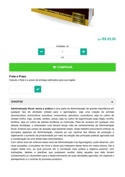 por R$ 85,00
$ COMPRAR
Frete e Prazo
Unidade: un
%
1
+
un
&
Calcule o frete e o prazo de entrega estimados para sua região:
'