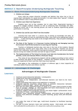 Teaching Multigrade Classes (MC) | PDF | Teachers | Differentiated ...
