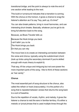 transitional bridge, and the point is always to note the end of
one section while leading to the next.
This build or turnarou