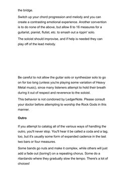 the bridge.
Switch up your chord progression and melody and you can
create a contrasting emotional experience. Another conven