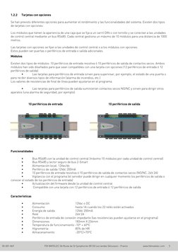 1.2.2	
Tarjetas con opciones 
Se han previsto diferentes opciones para aumentar el rendimiento y las funcionalidades del sist