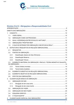 CS – CIVIL II 2022.1 
2 
com  
 
 
Edição 2022.1 
 
Direitos Civil II - Obrigações e Responsabilidade Civil 
APRESENTAÇÃO ...