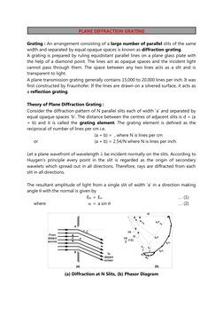 Plane Diffraction Grating Theory Explained | PDF | Diffraction ...
