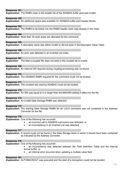 Adabas Response Codes Overview | PDF | Information Technology ...