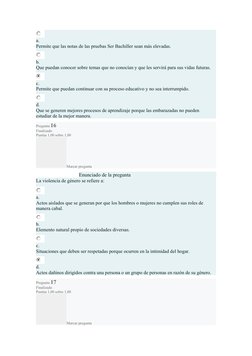 a.
Permite que las notas de las pruebas Ser Bachiller sean más elevadas.
b.
Que puedan conocer sobre temas que no conocían y