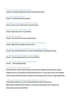 24. Where Can Bump Maps Be Specified? 
Answer :In the Render Appearance section of the materials dialog. 
25. What Is The Lay