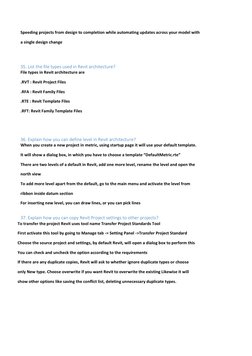 Speeding projects from design to completion while automating updates across your model with 
a single design change 
 
35. Li