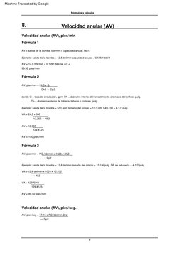 Velocidad  anular  (AV)
8.
Fórmula  2
Fórmula  1
Fórmula  3
Velocidad  anular  (AV),  pies/min
Velocidad  anular  (AV),  pies