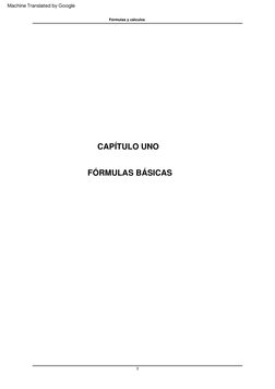 Fórmulas  y  cálculos
CAPÍTULO  UNO
FÓRMULAS  BÁSICAS
3
Machine Translated by Google
