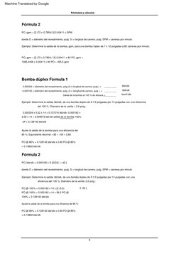 8
Bomba  dúplex  Fórmula  1
Fórmula  2
Fórmula  2
Fórmulas  y  cálculos
_________
PO  @  85%  =  0.128142  bbl/stk  x  0.85