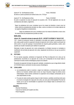  
  
OBRA: “MEJORAMIENTO DEL SERVICIO DE AGUA POTABLE DE LOS CENTROS POBLADOS DE ICHOCA Y COYLLUR DEL DISTRITO DE
HUARAZ-PROV