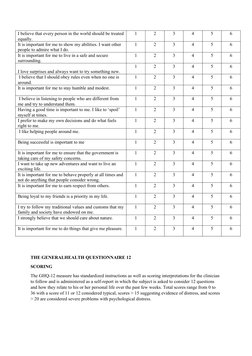 PVQ-21 Female Version Instructions | PDF | Survey Methodology | Applied ...