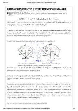 Supernode Circuit Analysis Explained | PDF | Electrical Network ...