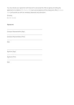 Software Engineer Offer Letter Template | PDF | Employment | Employee ...