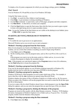 Microsoft Windows
To display a list of system components for which you