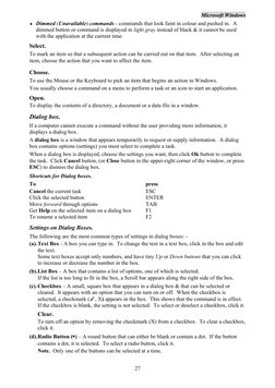 Microsoft Windows
Dimmed (Unavailable) commands - commands that look f