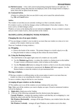 Microsoft Windows
(e).Pull-down menu – A box with a downward-pointing t