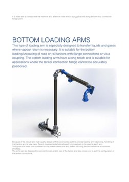 It is fitted with a cone to seal the manhole and a flexible hose which is piggybacked along the arm to a connection 
flange p