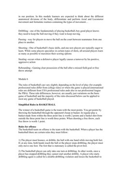 in our position. In this module learners are expected to think about the different
anatomical divisions of the body, differen