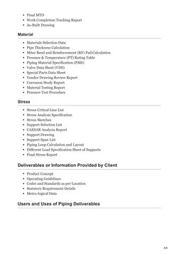 Process Engineering Deliverables List | PDF | Pipe (Fluid Conveyance ...