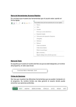 Barra de Herramientas Accesos Rápidos 
Es una barra que muestra las herramientas que el usuario estar usando en 
fo
