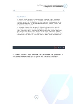 SAP Fiori – Administración de aplicaciones   
Configuración del sistema SAP 
10 
 
 
 
El sistema muestra una ventana con pr