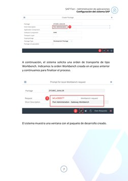 SAP Fiori – Administración de aplicaciones   
Configuración del sistema SAP 
7 
 
 
  
A continuación, el sistema solicita u