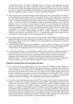 contribuição dos alunos e do Espírito e trabalhará com eles a fim de ter uma experiência em sala de 
aula que cause impacto e