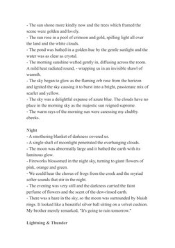 Descriptive Phrases for Scenic Writing | PDF | Sky | Cloud