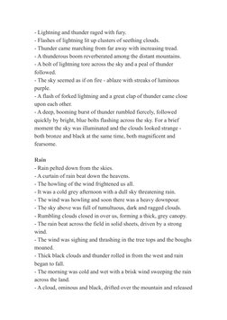 Writing Chart.pdf Descriptive Phrases for Scenic Writing | PDF | Sky | Cloud