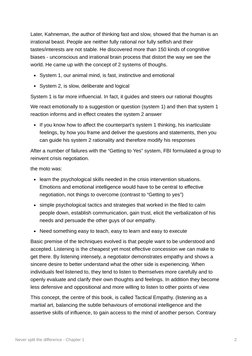 Never split the difference - Chapter 1
2
Later, Kahneman, the author of thinking fast and slow, showed that the human is an
