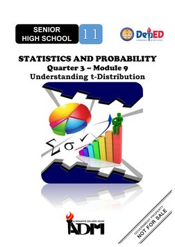 i 
 
 
 
 
 
STATISTICS AND PROBABILITY 
Quarter 3 – Module 9 
Understanding t-Distribution