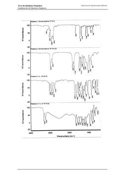 Área de Química Orgánica 
Ampliación de Química Orgánica 
Ejercicios de espectroscopía infrarroja
 
 
 
